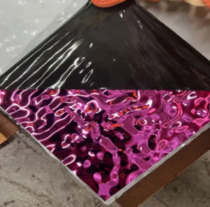 304 PVD Color Water Ripple Stainless Steel Sheet (Black, Blue, Green, Purple)