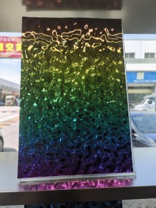 PVD Color Mirror Water Ripple Stainless Steel Plate