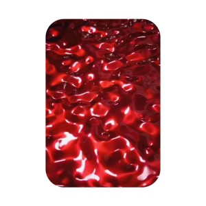 PVD Red Mirror Stamped Water Ripple Stamped Stainless Steel Sheet