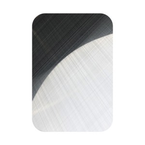 Silver Mirror Cross Hairline Stainless Steel Plate