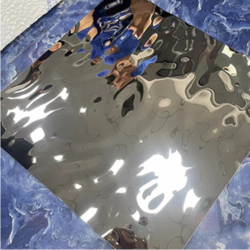 Silver Mirror Plate Water Ripple Sheet