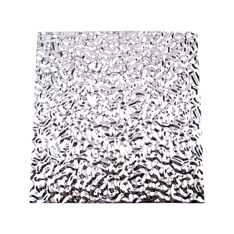 Silver Mirror Small Water Ripple Stainless Steel Sheet