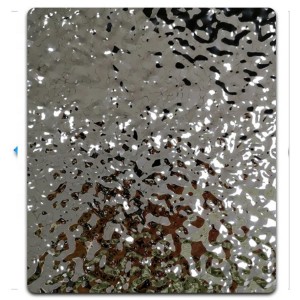 Silver Mirror Small Water Ripple Stainless Steel Sheet