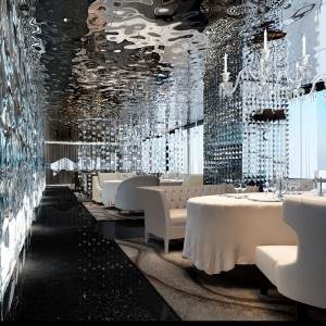 Silver Mirror Large Wave Stainless Steel Sheet