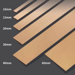 Rose Gold Mirror Stainless Steel Adhesive Roll