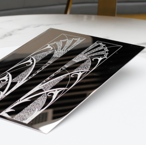 Luxurious Custom Etched Stainless Steel Plates for High-End Architectural Decor