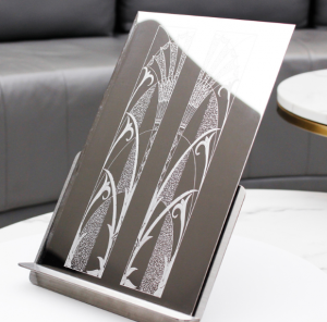 Luxurious Custom Etched Stainless Steel Plates for High-End Architectural Decor