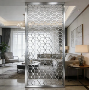 Luxury Stainless Steel Privacy Screen, Interior Decorative Metal Panel