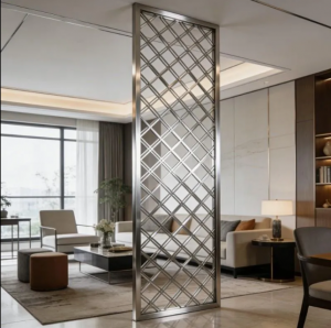 Luxury Stainless Steel Privacy Screen, Interior Decorative Metal Panel