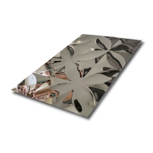 Silver Mirror Stamped Stainless Steel Sheet