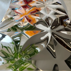 Silver Mirror Stamped Stainless Steel Sheet