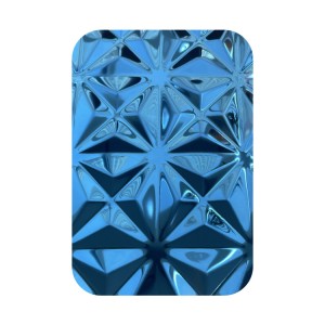 Blue Stamped Design Stainless Steel Sheet