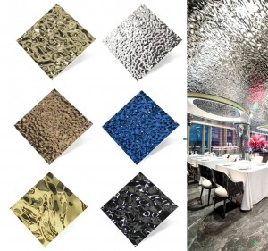 PVD Color Water Ripple Stainless Steel Panel
