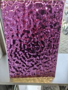 PVD Color Mirror Water Ripple Stainless Steel Plate